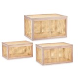 Set de Cufere Gift Decor Natural Lemn de paulownia 43 x 25 x 23 cm 50 x 32 x 28 cm 57 x 33 x 39 cm 3 Piese