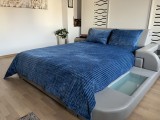 Cuvertura merinos, decorativa si protectie, MerinoTex by Coneltex, 200 x 230 cm, densitate 350 g/mp, polyester, culoare albastra