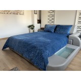 Cuvertura merinos, decorativa si protectie, MerinoTex by Coneltex, 200 x 230 cm, densitate 350 g/mp, polyester, culoare albastra