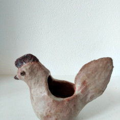 Cocos / gaina de ceramica, studio art, 15 x 6 x 10cm