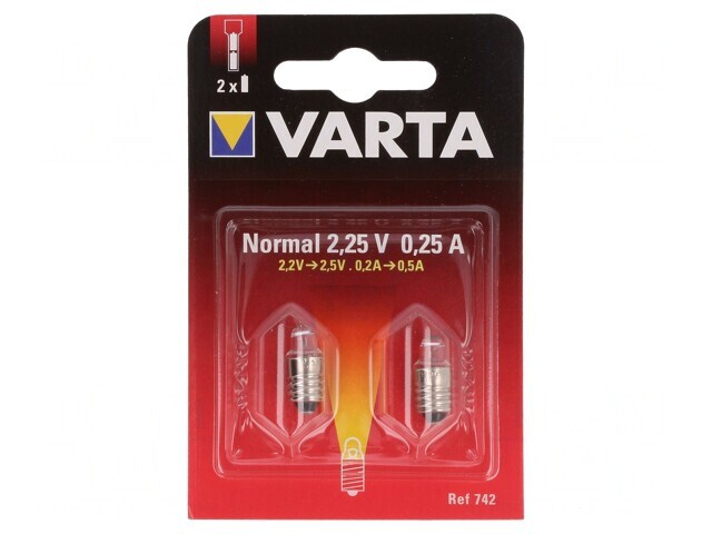 Lampă Miniaturală E10/13 2,25V 250mA Blister 2buc