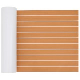 vidaXL Pardoseală pentru barcă autoadezivă maro și alb 240x60 cm EVA Foam