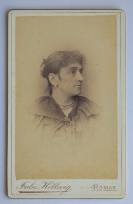 CDV Atelier Romania Jules Hellwig Roman femeie foto
