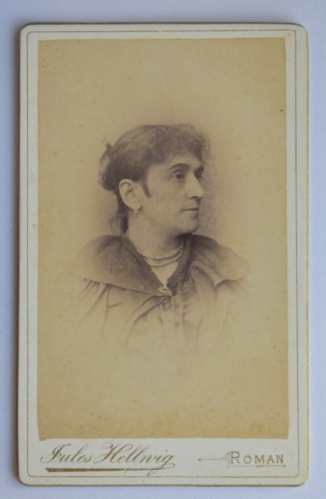 CDV Atelier Romania Jules Hellwig Roman femeie