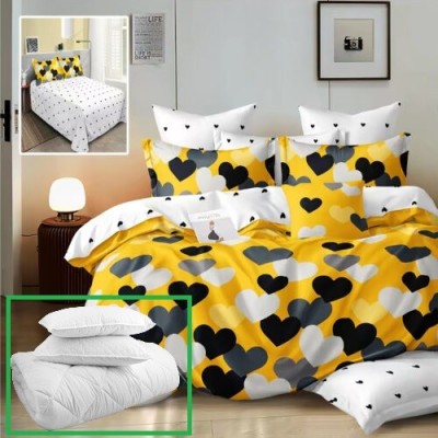 Pachet promo lenjerie pat finet 6 piese + 2 perne + pilota (m379) foto