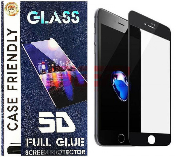 Geam protectie display sticla 5D FULL GLUE Huawei P smart 2019 BLACK