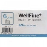 Ace Stilou Injector MedExel WellFine 32G 0.23x6mm, 100 buc, Compatibil Diverse Pen-uri Insulina: BD Pen, NovoPen, Humalog, Sanofi Solostar