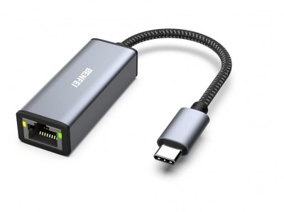 Adaptor USB-C la Ethernet BENFEI (Thunderbolt 3), Adaptor de retea LAN USB Type-C (Thunderbolt 3 4) la RJ45 Gigabit Ethernet - NOU foto