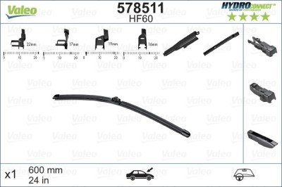 VALEO 578511 HYDROCONNECT lamela stergator foto
