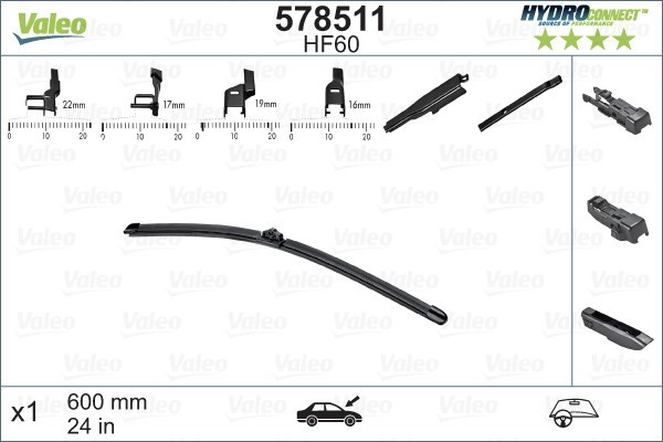VALEO 578511 HYDROCONNECT lamela stergator