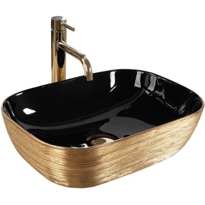 Lavoar pe blat Rea Belinda BLACK BRUSH GOLD foto