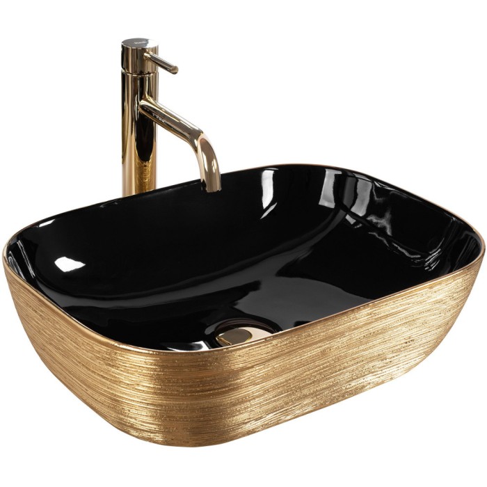 Lavoar pe blat Rea Belinda BLACK BRUSH GOLD