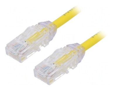 Patch cord galben 3m UTP Cat6a LSZH 28AWG foto