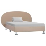 Cumpara ieftin Cadru de pat, cappuccino, 100 x 200 cm, piele ecologica