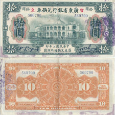 1918 , 10 dollars ( P-S2403d ) - China