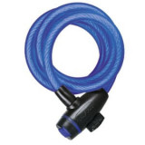 Anti-furt cu lacăt Cable Lock OXFORD colour blue 1800mm x 12mm