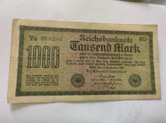 Bancnota 1000 Mark 1922 Germania foto