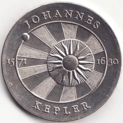 Moneda RDG - 5 Mark 1971 - Johannes Kepler foto
