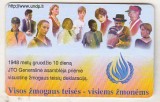 bnk card Cartele telefonice - Lithuania - U.N.O. - All Human Rights