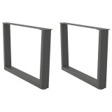 VidaXL Picioare pentru măsuță de cafea &icirc;n formă de V, 2 buc., antracit, 70x(42-43,3) cm, oțel 4012638
