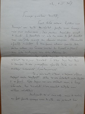 Scrisoare Eugeniu Sperantia catre Emilian Constantinescu, 1947 foto