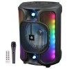Boxa Portabila KTS-1766 RGB, 8 inch, Bluetooth, USB, MicroSD, FM, Microfon, Telecomanda, Baterie 2400mAh, Autonomie 4h
