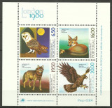 Portugalia 1980 - Fauna, animale, bloc neuzat