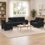 Cumpara ieftin Set de canapea 3 pcs Negru Catifea