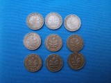 LOT 9 BUCATI 1 PFENNIG -RFG ANII 60 DIFERITE LITERE
