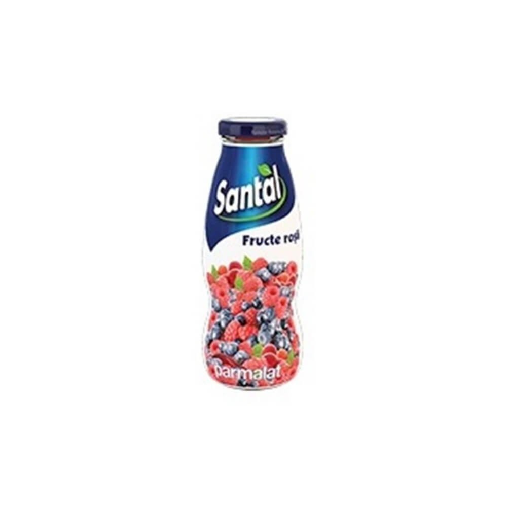 Bax 12 Sticle Suc de Fructe Rosii, Santal, 200 ml, 30% Continut de ...