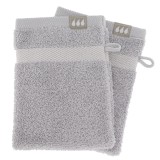 Set 2 X Mănuși 15X21Cm 100% Bumbac &ndash; Gri Deschis | Mănuși Baie
