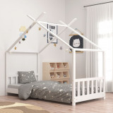 Cadru de pat de copii, alb, 80 x 160 cm, lemn masiv de pin GartenMobel Dekor, vidaXL