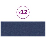 Cumpara ieftin Panouri de perete 12 buc. albastru 90x30 cm textil 3,24 m&sup2;