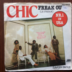 Chic Freak Out Le Freak 1978 disc single 7" vinyl muzica disco funk Atlantic VG