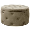 Taburet, rotund, cu spatiu depozitare, catifea, bej, max 80 kg, 55x30 cm, Alia, Akord, Akord Furniture Factory