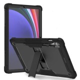 Husa pentru Samsung Galaxy Tab S9 Plus + Folie - Techsuit Rugged TabShell - Black
