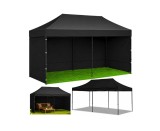 Pavilion de gradina, negru, 3 x 6 m, Lean 29335