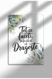 Unframed Religious Canvas Poster in Romanian - Digital Print - Sa Fie Facut Cu Dragoste | A3 (29.7 x 42 cm)