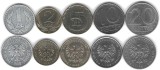 POLONIA LOT / SET Nr 1 : 5 buc , 1+ 2 + 5 + 10 + 20 Zloti / Zlotych 1988
