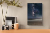 Tablou Canvas, "Calea Lactee deasupra mării tăcute", Mister, Infinit, Stele, Cer, Ocean, Linie, Nisip, Frumusețe, Lumină, Univers, Seninătate, Ad&acirc;ncim