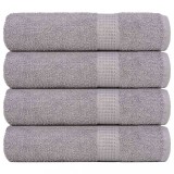 Cumpara ieftin Prosoape de duș 4 buc Gri 70x140 cm 360 g/m&sup2; 100% bumbac