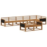 vidaXL Set de canapele de exterior 8 pcs natural Lemn Solid de Acacia 3382652