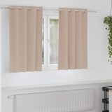 vidaXL Perdele cu perdele 2 pcs Gri taupe 140 x 140 cm Poliester