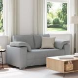 vidaXL Canapea pentru 2 persoane gri deschis de 120 cm, din țesătură
