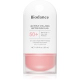 Biodance Invisible Collagen Peptide Sun Fluid lotiune pentru bronzat cu colagen SPF 50+ 50 ml