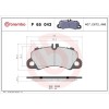 Placute frana Porsche Cayenne (9ya) 05.17-, Cayenne Coupe (9yb) 01.19-, Macan (95b) 02.14-, Fata, BREMBO
