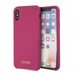 Husa Guess GUHCPXLSGLPI iPhone X Pink Silicon foto