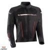 Geaca (jacheta) barbati pentru scuter - motocicleta Racing/Roadster Ixon All season model T-Rex MS culoare: negru/alb/rosu Negru/alb/rosu L