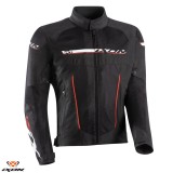 Geaca (jacheta) barbati pentru scuter - motocicleta Racing/Roadster Ixon All season model T-Rex MS culoare: negru/alb/rosu Negru/alb/rosu XXL