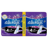 Absorbante Always Night Platinum Duo, Marimea 4, 10 buc, P&amp;G